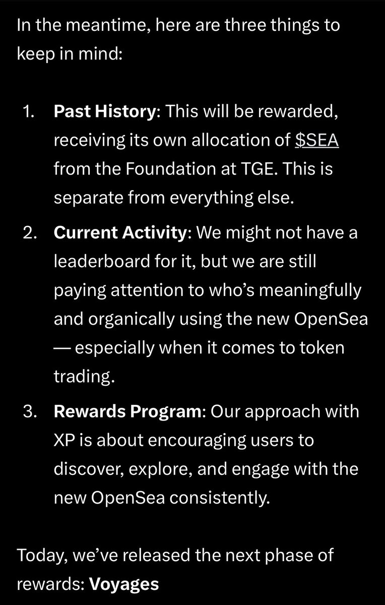 Don’t fade $SEA all of you OGs will be rewarded ⛴️🌊🐳 <a href="/opensea/">OpenSea</a> <a href="/HollanderAdam/">Adam Hollander</a>