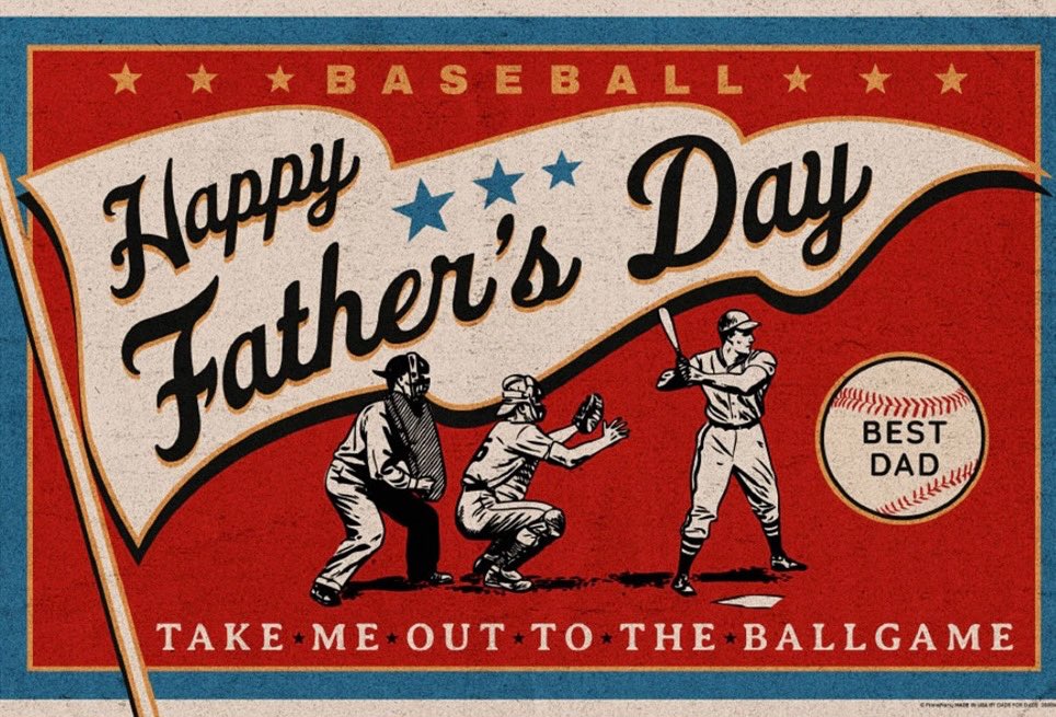 Happy Fathers Day to all the great dads out there who taught us how to play baseball and fall in love with this great sport!!