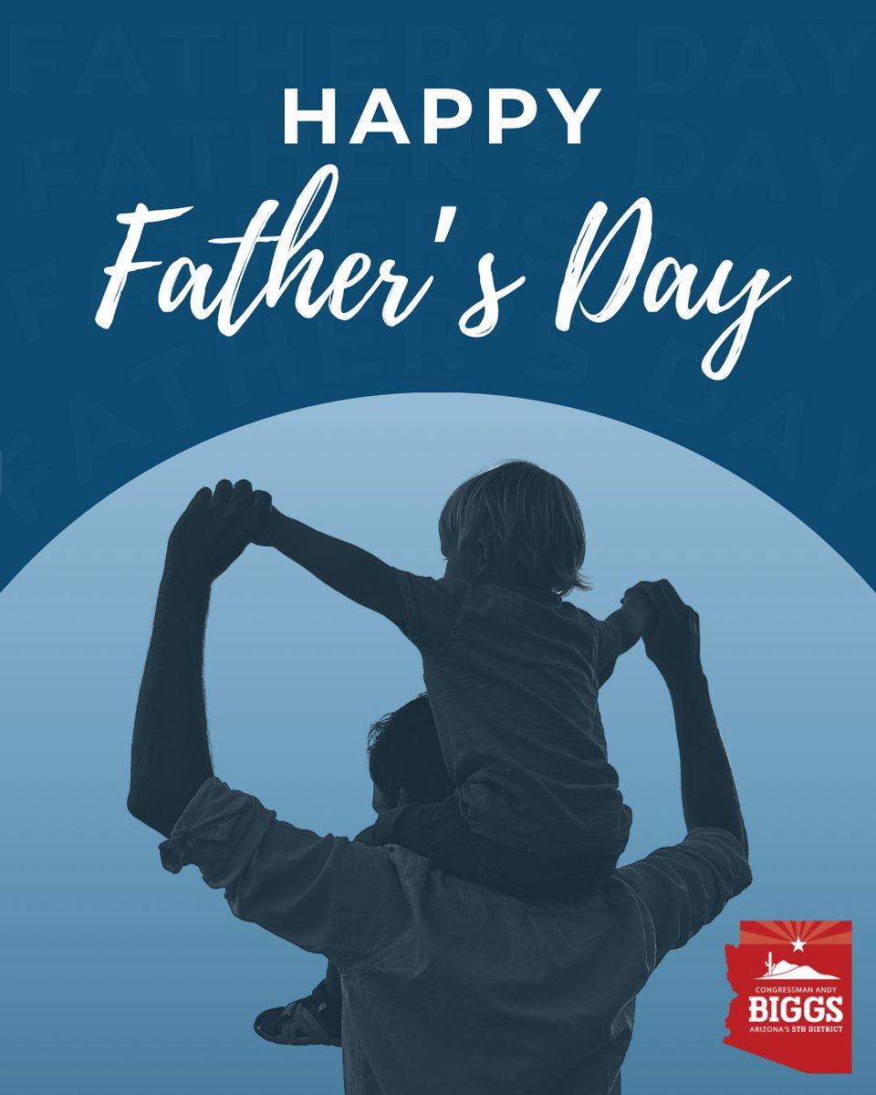 Children from fatherless homes make up:
•85% of youth in prison
•71% of high school dropouts
•63% of youth suicides

Fathers matter.

Happy Father’s Day to all the fathers in AZ-05 and across the nation. Thank you for all you do for your families.