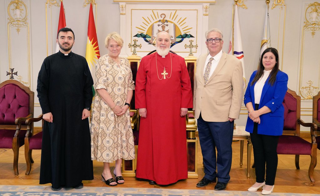 floringorgis's tweet image. We had the privilege of accompanying Cindy and Jim Pennington, representatives of @LDSchurch, during two significant visits that highlighted the deep-rooted history of peaceful religious #coexistence in the #Kurdistan Region.
During meetings with His Holiness Mar Awa III,