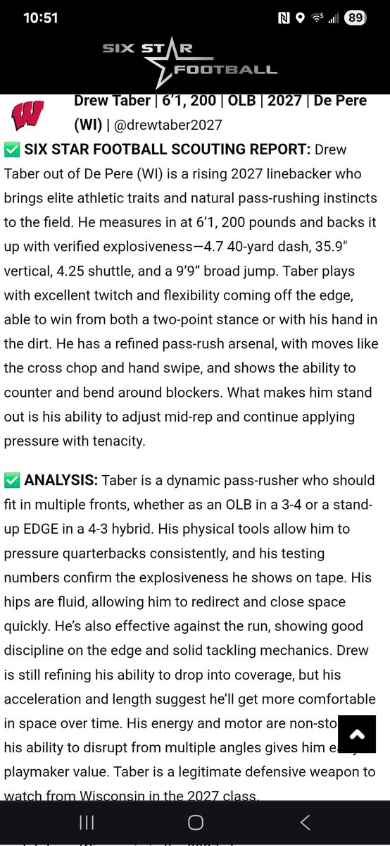 Thank you <a href="/sixstarfootball/">Six Star Football | PLUS+</a> for the write up! <a href="/CoachSWallace/">Seth Wallace</a> <a href="/Coach_Bindel/">Andrew Bindelglass 🇮🇱</a> <a href="/TufBorland/">Tuf Borland</a> <a href="/CoachJCooper/">Jack Cooper</a> <a href="/JoeS_Rossi/">Joe Rossi</a> <a href="/CoachMikeTress/">Coach Mike Tressel</a> <a href="/CoachBudmayr/">Jon Budmayr</a> <a href="/CoachPaquet64/">Coach Paquet</a> <a href="/PetersNUFB/">Zach Peters</a> <a href="/CoachPeder/">Coach Pedersen</a> <a href="/CoachBenStrick/">Ben Strickland</a>