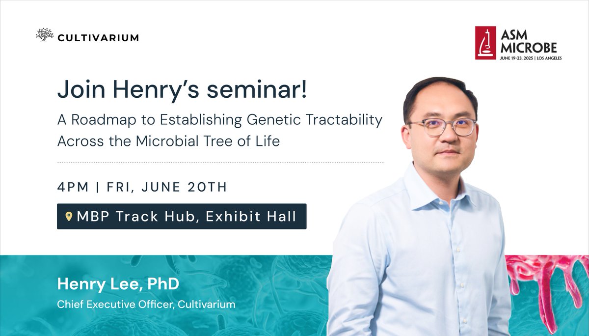 What if any microbe could be engineered as easily as E. coli?

Join the conversation with <a href="/hhlee/">Henry Lee</a> at #ASMMicrobe2025 to explore how we can make that future possible.

<a href="/ASMicrobiology/">ASM</a> #ASMmicrobe #Microbiology #ScienceConnection