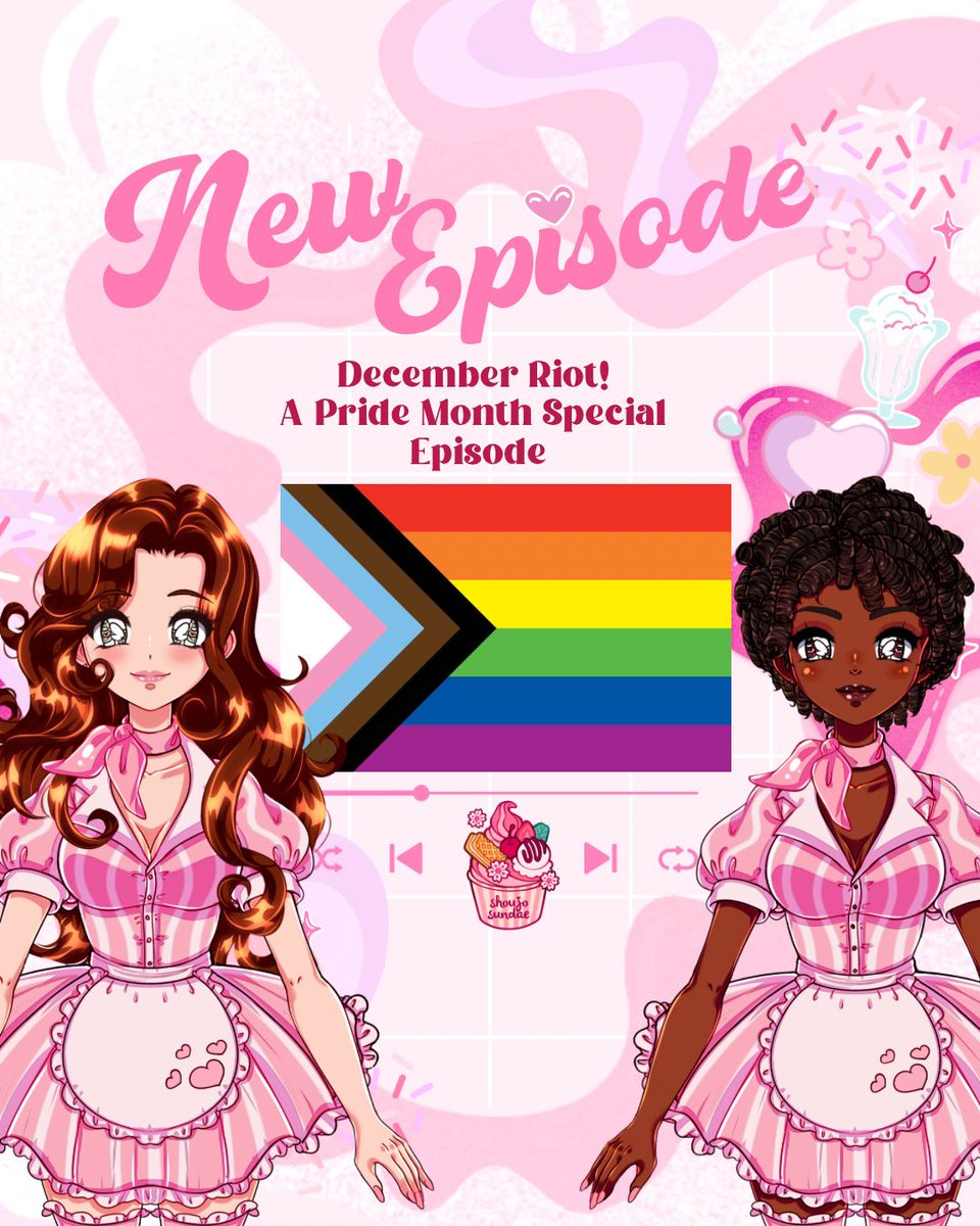 ShoujoSundae's tweet photo. New episode! 🎙️ Giana shares her original queer story, December Riot, and reads excerpts with Chika. 🌈✨ Come for the feels, stay for the fanfic vibes.
🎧 Listen now:
https://t.co/N75CUY0vEJ
Check out Giana’s AO3:
🔗 https://t.co/kATCmdZEwf
#DecemberRiot #PrideMonth https://t.co/vfeg9CtylD