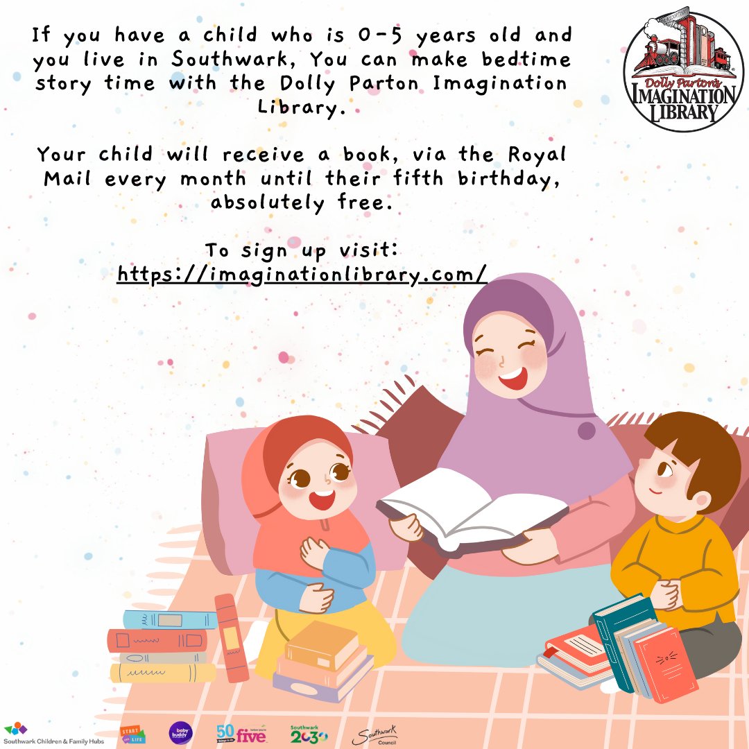 C_D_cfc's tweet image. 📚 Free Books for Your Little One! 📚

Sign up for the Dolly Parton Imagination Library and receive a FREE book every month until your child’s 5th birthday! 🎉✨

📖 Register today: imaginationlibrary.com/check-availabi…

#EarlyYearsReading #FreeBooksForKids #DollyPartonImaginationLibrary