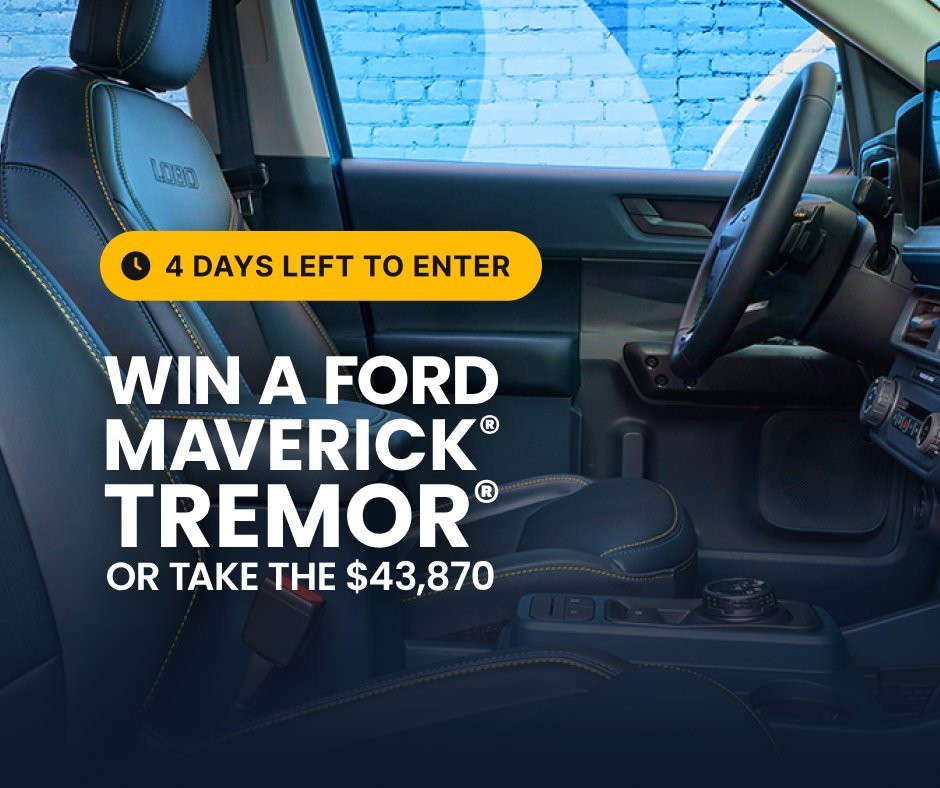 pchdotcom's tweet image. Let’s take a second to appreciate this truck. It’s blowing up Social Media with its sleek new look and honestly, we’re excited to get in on it with this awesome giveaway! Enter to win the truck (or take the cash) right here: bit.ly/4l0Ncq0