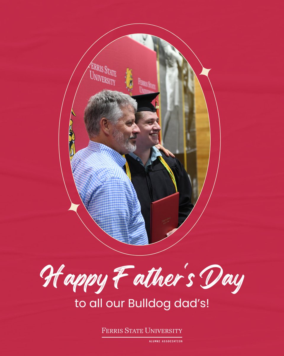 FerrisAlumni's tweet image. Happy Father&apos;s Day to our Bulldog dads! ❤️😁

#FERR1S #FerrisForward #BulldogForLife