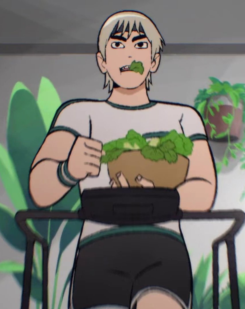 Todd doing his morning workout.