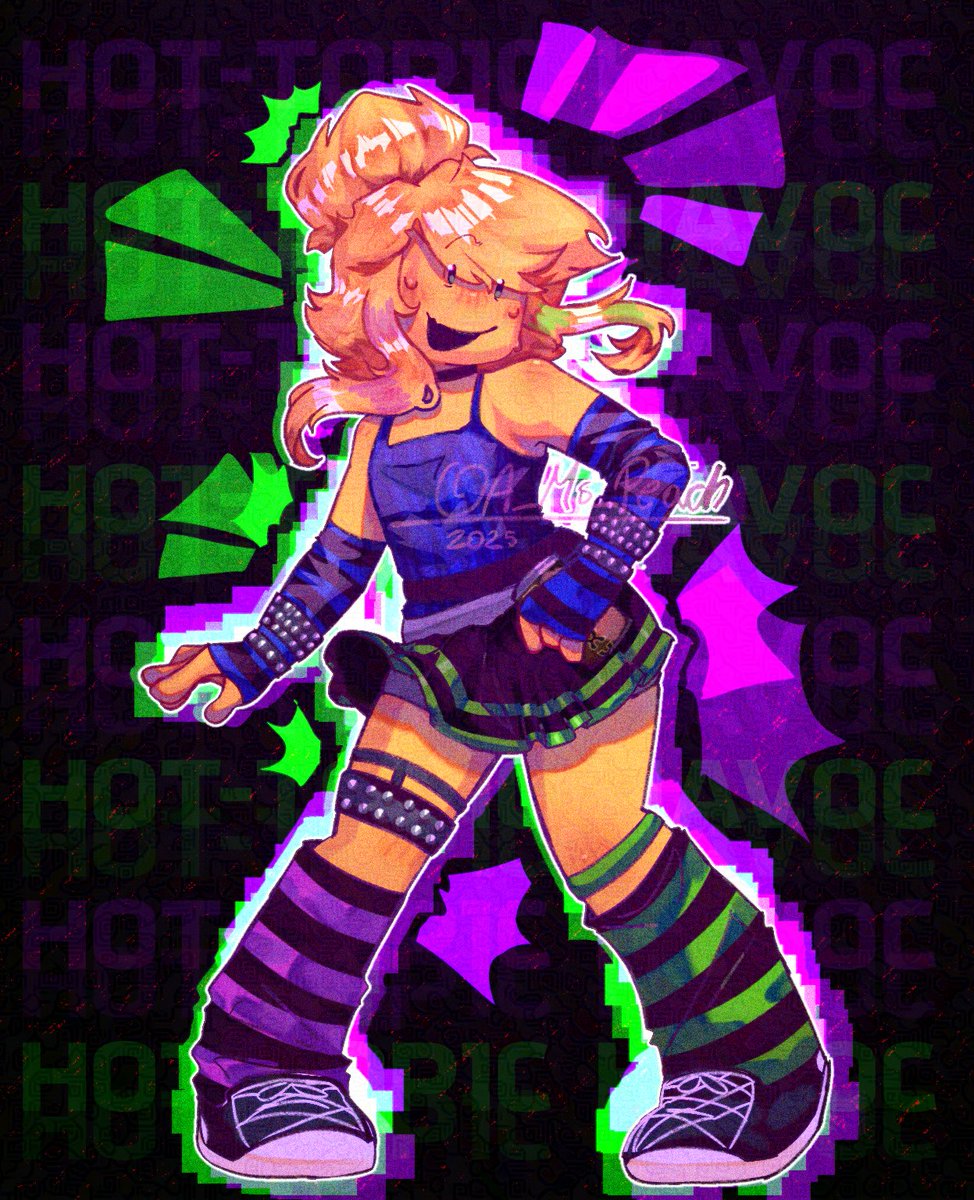 A_Ms_Peach's tweet image. HOT-TOPIC HAVOC (1/2)
Party Noob !!1!!1
#Forsaken #forsakenfanart #ROBLOX