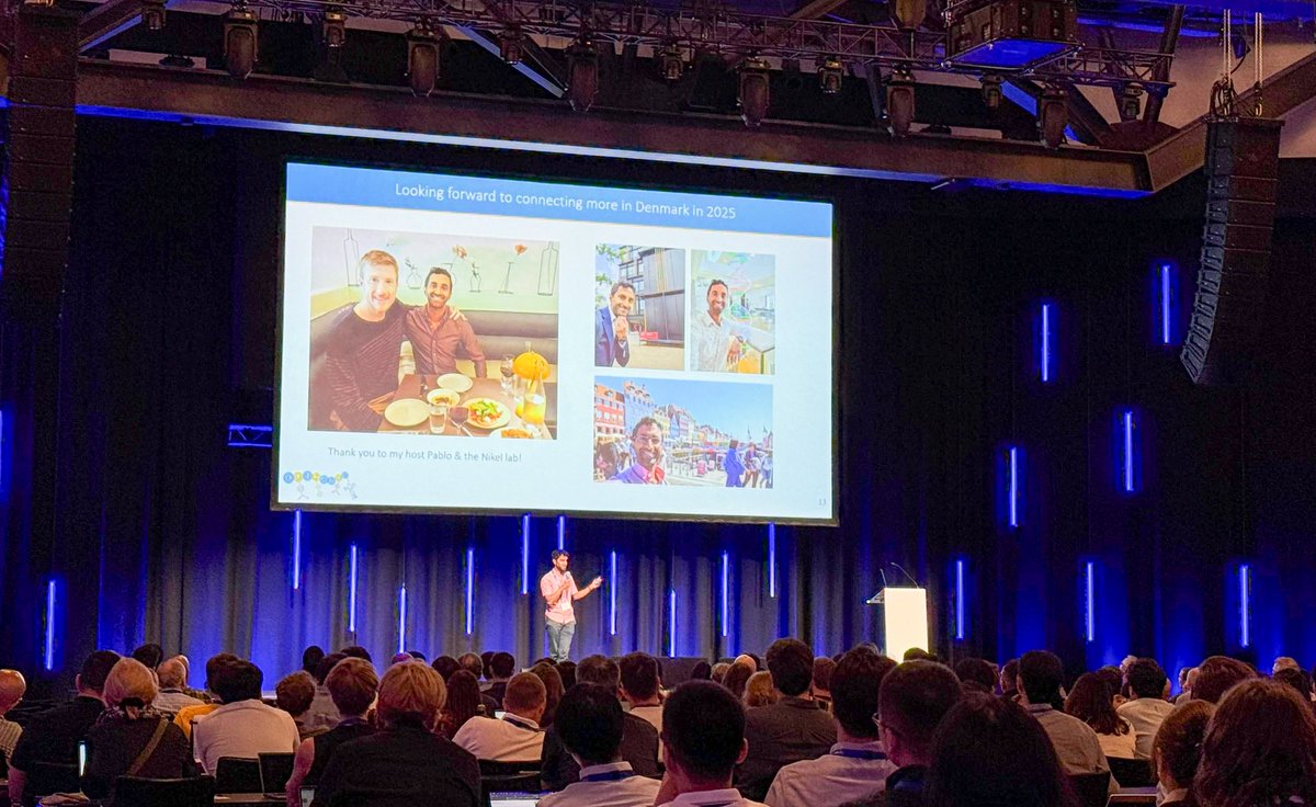 kunjapur's tweet photo. I'm enjoying the start of the International Metabolic Engineering 16 #ME16 meeting in Copenhagen this week
Thanks to the organizers for providing a chance to share our work
Thanks to my students for taking these pics
Looking forward to meeting other attendees
@ChEnected https://t.co/kNGvZfrRG5