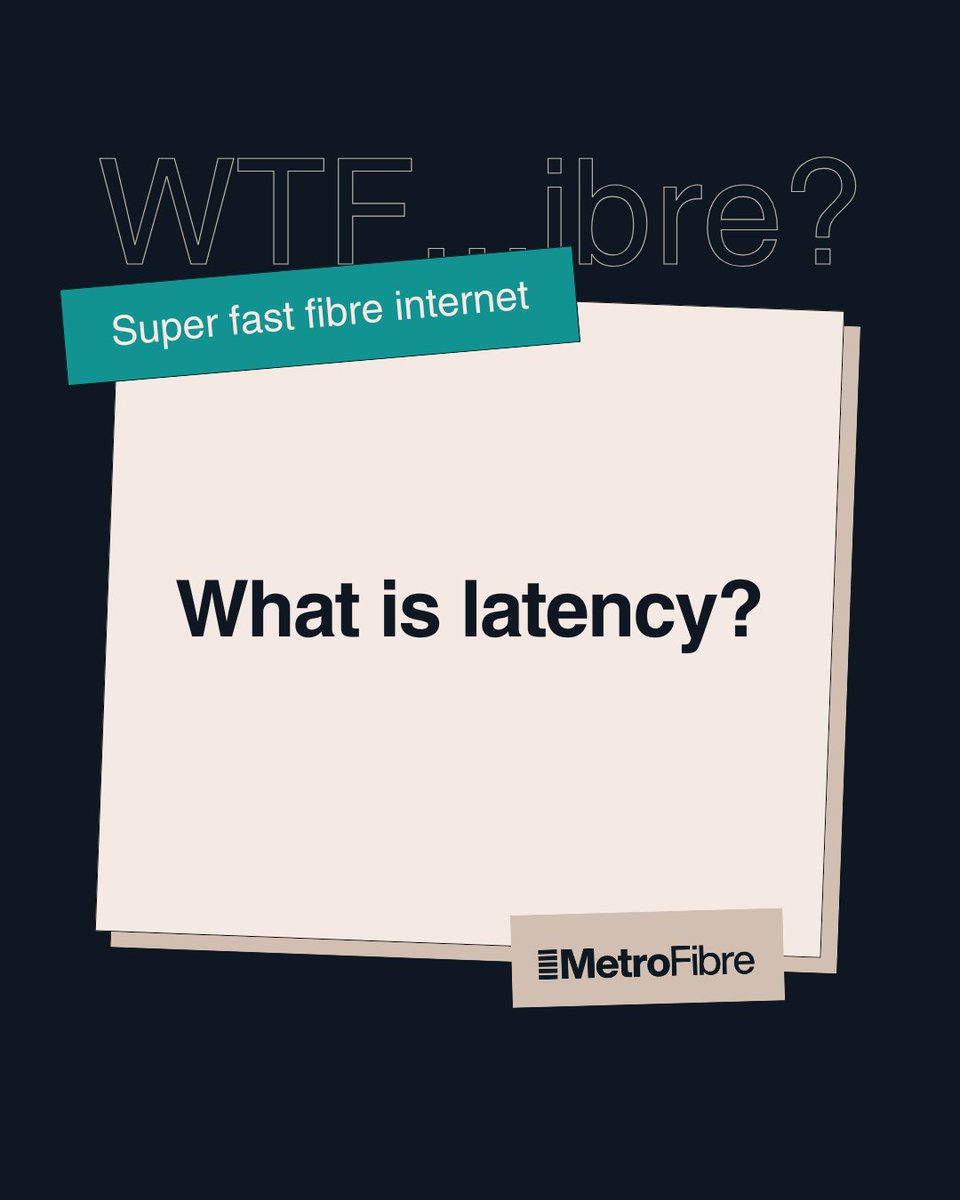 Latency (ping for the cool kids) is the time it takes for your internet to yell a question to a server &amp; hear the answer back. The lower the latency, the faster the response 🚀

Ditch the lag. Level up your internet with super fast fibre internet. ️Visit eu1.hubs.ly/H0kZlNX0