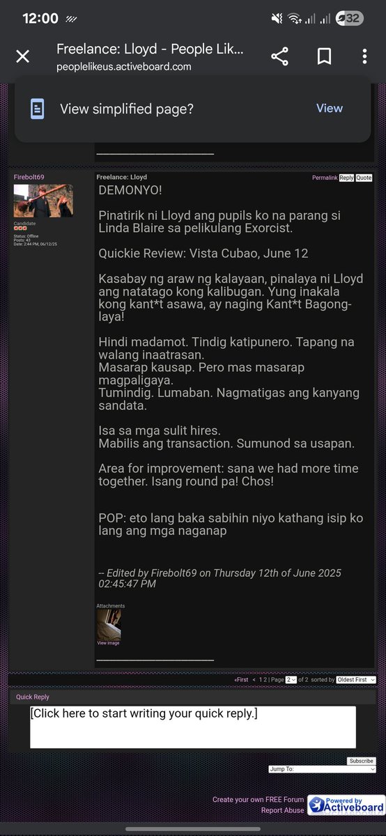 lloydnuruman's tweet photo. Thank you po sa npka gandang review🥰🥰 kayo dyan try nyo natin para kau nman ang mkantot demonyo hehe avail narin kau ng tg channel ko pm https://t.co/gvHTKUKK3C