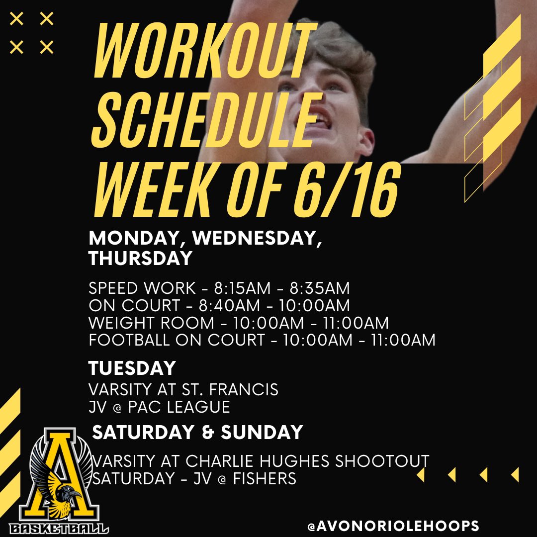 The <a href="/AvonOrioleHoops/">Avon High School Basketball</a> Schedule for upcoming week ⬇️⬇️⬇️