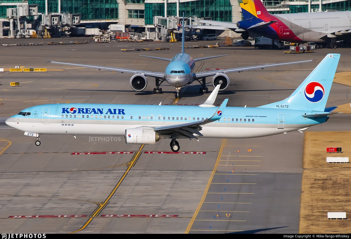 A Korean Air 737 landing in Seoul. jetphotos.com/photo/11734805 © Mike-Tango-Whiskey