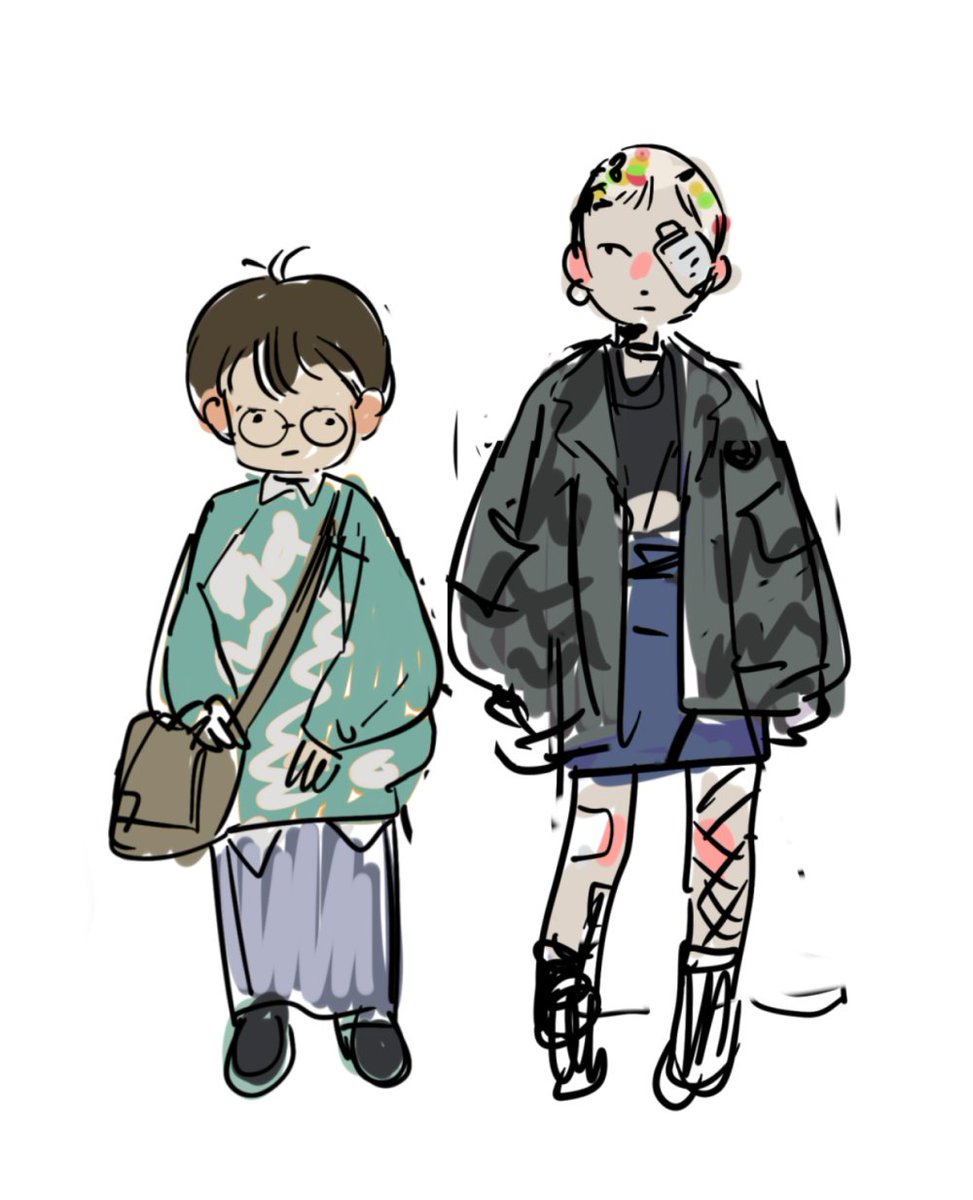 finished character concept vs the sketch