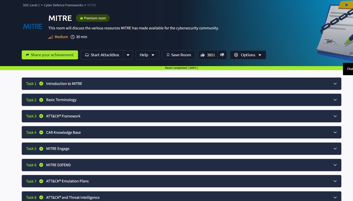 #day99
🚀 Just levelled up on TryHackMe! Completed Diamond Model, MITRE ATT&amp;CK/DEFEND, and Summit CTF. Deep dived into intrusion analysis, adversary emulation, and threat hunting with the Pyramid of Pain. Ready to apply these insights! 

#cybersecurity #threatintelligence