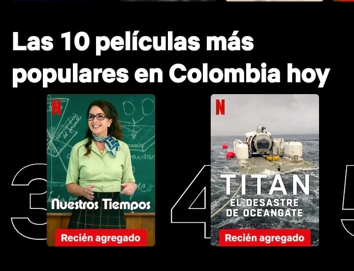 #NuestrosTiempos ya ocupa el tercer lugar de las películas más populares en Colombia 🥳🇨🇴 LUCERO EN NETFLIX