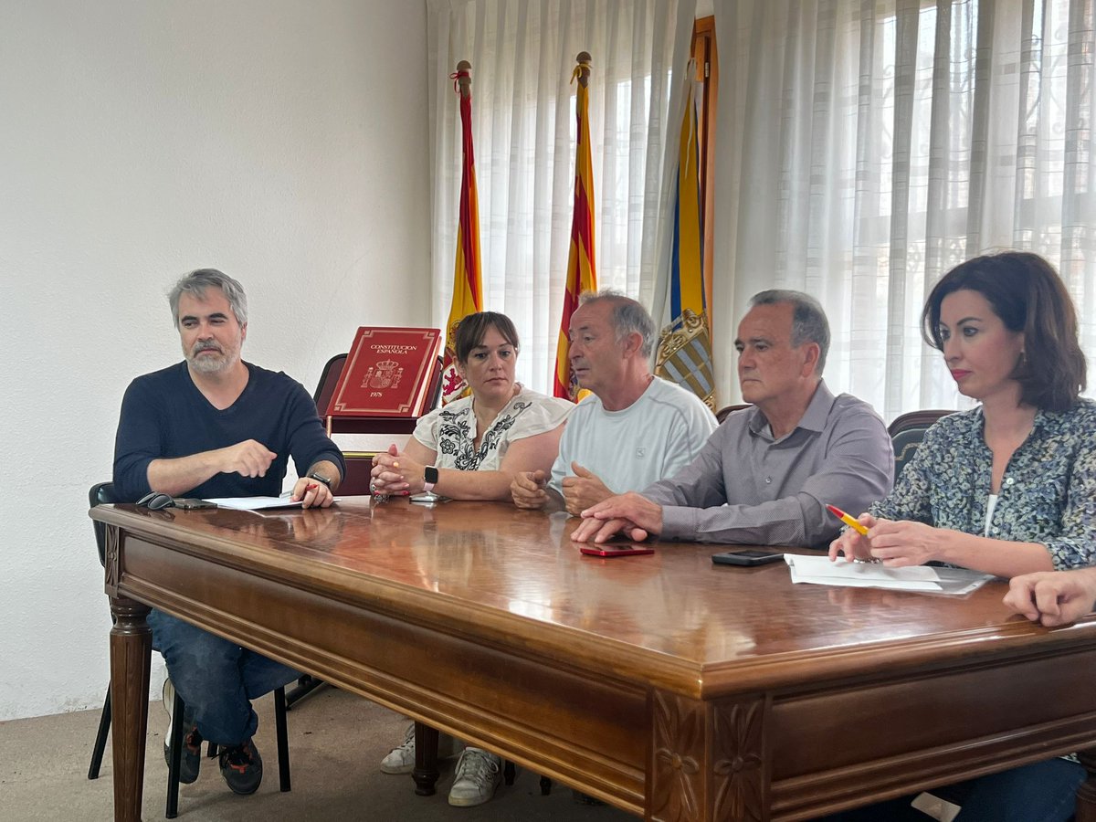 DelGobEnAragon's tweet image. La subdelegada del gobierno en Zaragoza, @nherreroar, ha participado en la reunión convocada por la @DPZaragoza para coordinar con los ayuntamientos las actuaciones tras la tormenta que provocó importantes daños en localidades de la Comarca del Campo de Belchite.