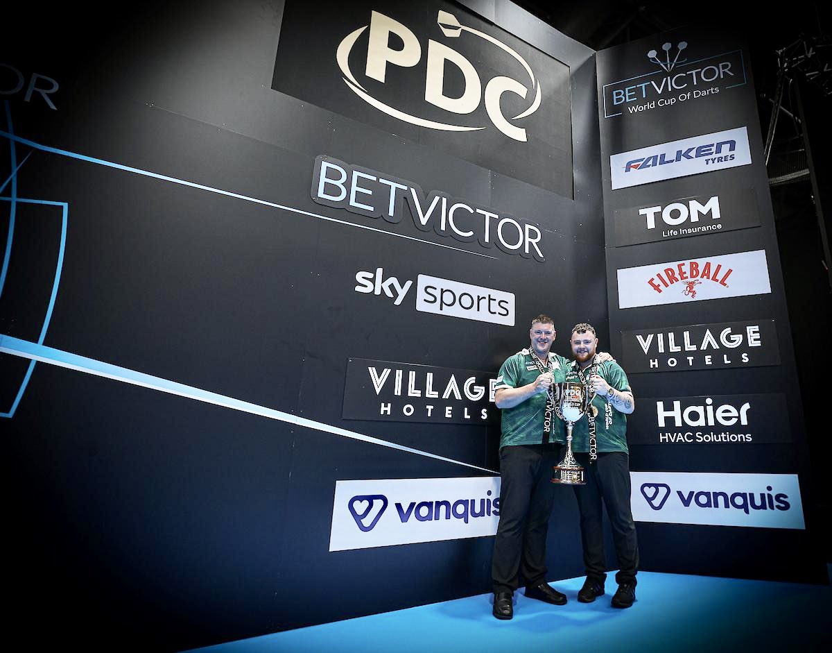WHAT A FINAL🏆🎯 Huge congratulations to Josh &amp; Daryl! 
Can you spot Village?👀 
<a href="/OfficialPDC/">PDC Darts</a> #officialpartner