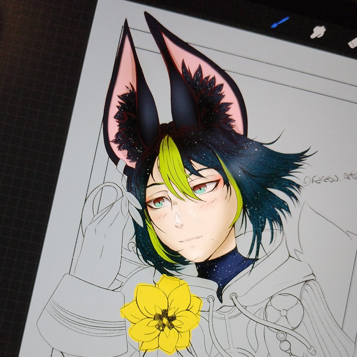 KarasuArtist's tweet photo. #tighnari #fanart #Genshinlmpact  #sumeru #fenec #art #mangacoloring #mangastyle  #manga #artist https://t.co/1BPBmqmg6v