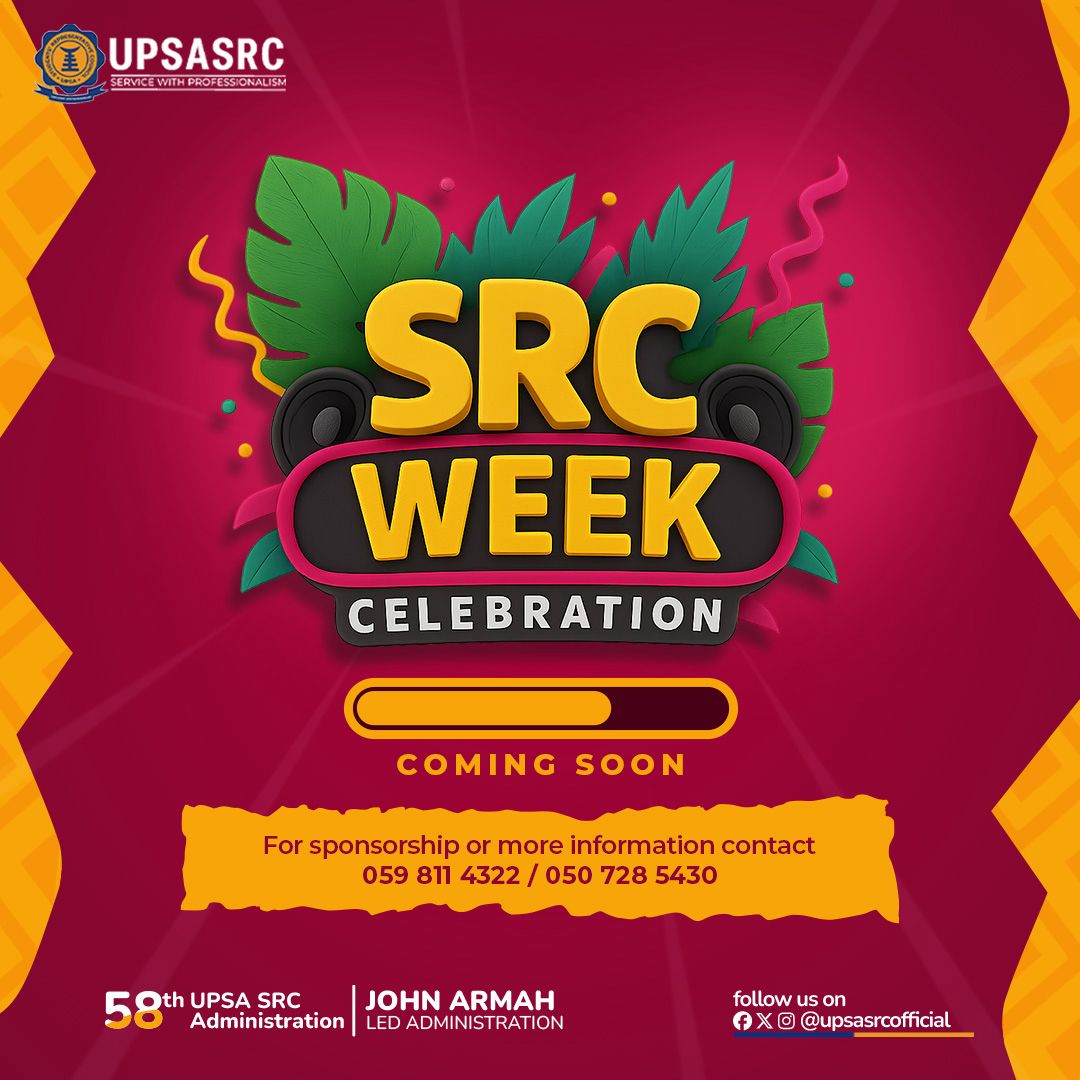 upsasrcofficial's tweet photo. The Anticipation is Real!🤩 SRC Week is just around the corner! 📅 Mark your calendars for an epic celebration!
#Upsa #srcweek #Upsasrc https://t.co/VquQxKpoZ8