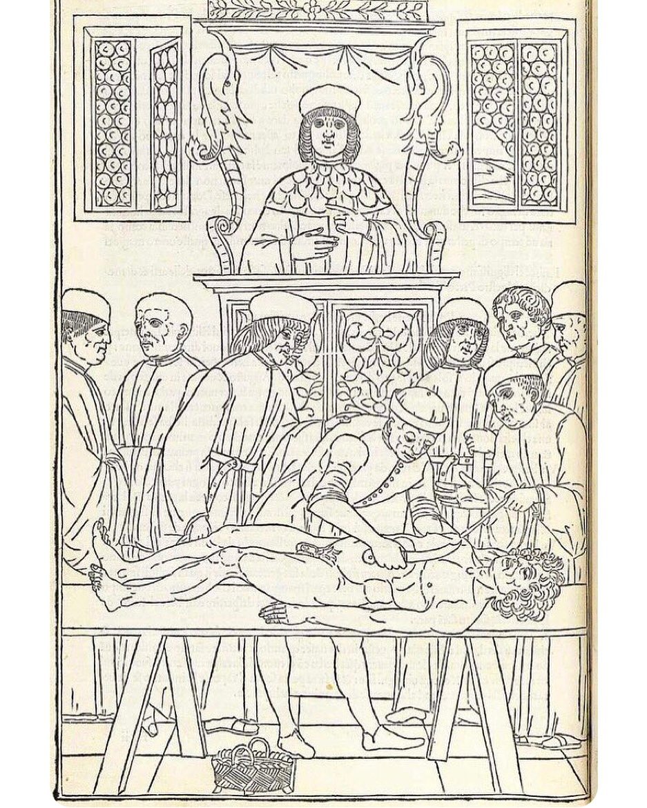 'Medieval dissection' - from Fasciculus Medicinae, circa 1491 #anatomy #histmed #hospital #doctor #medschool #pastmedicalhistory