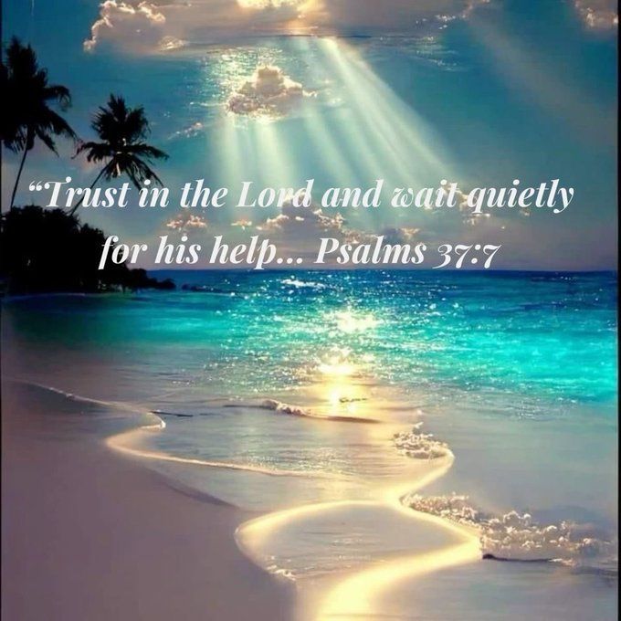 Psalm 37:7 Trust in the Lord and wait quietly for his help.