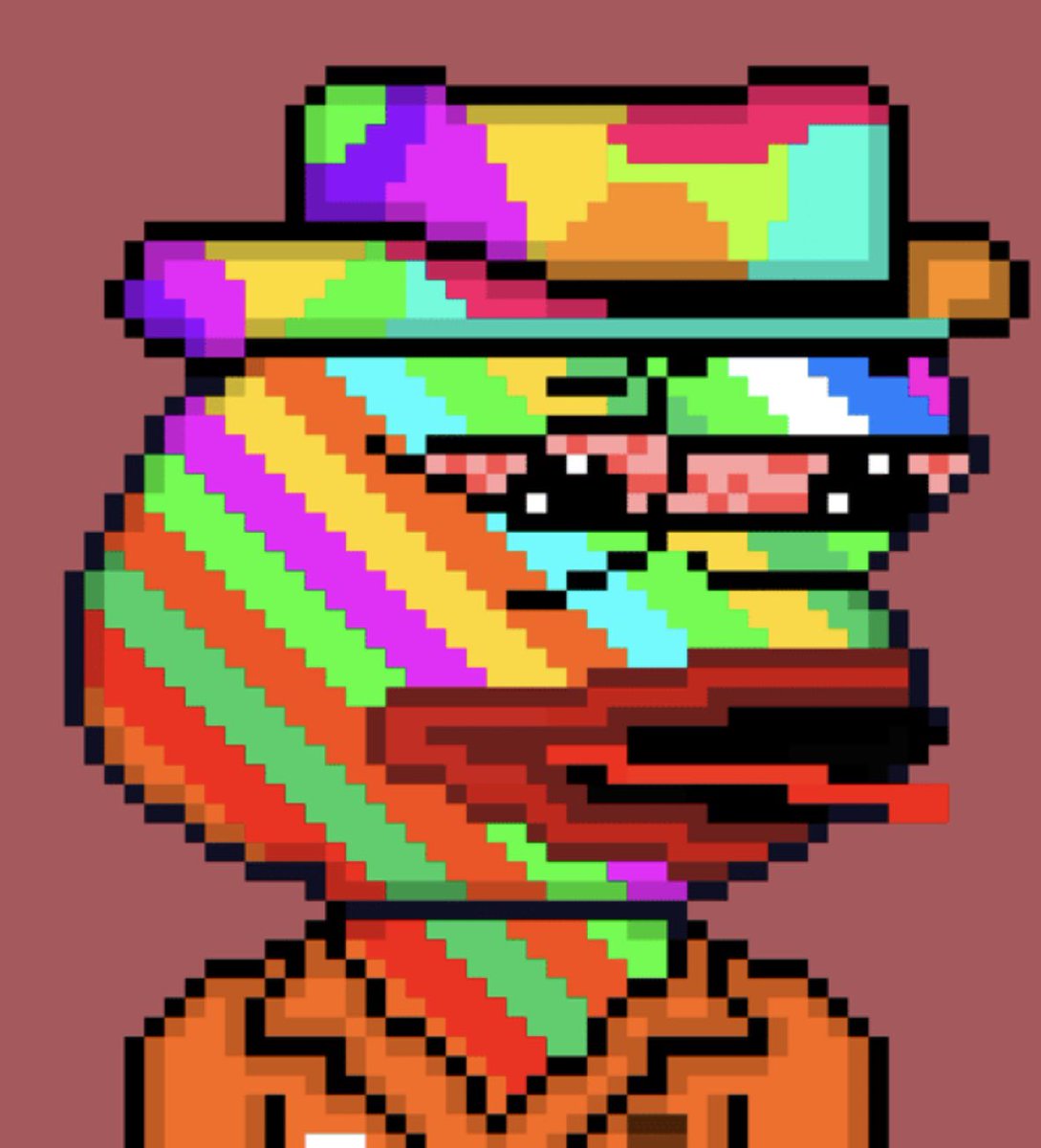 This trippy cowboy <a href="/PixelatedPepes_/">Pixelated Pepe's 🐸</a> still finds a way to get high in prison