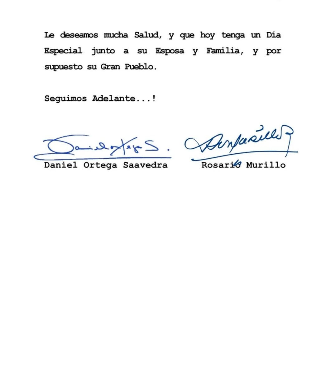 Copresidentes de #Nicaragua Comandante Daniel Ortega y Cra Rosario Murillo envían saludos de felicitación al hermano Xi Jinping Presidente de la República Popular de #China por celebrar en esta fecha #15Junio su natalicio.