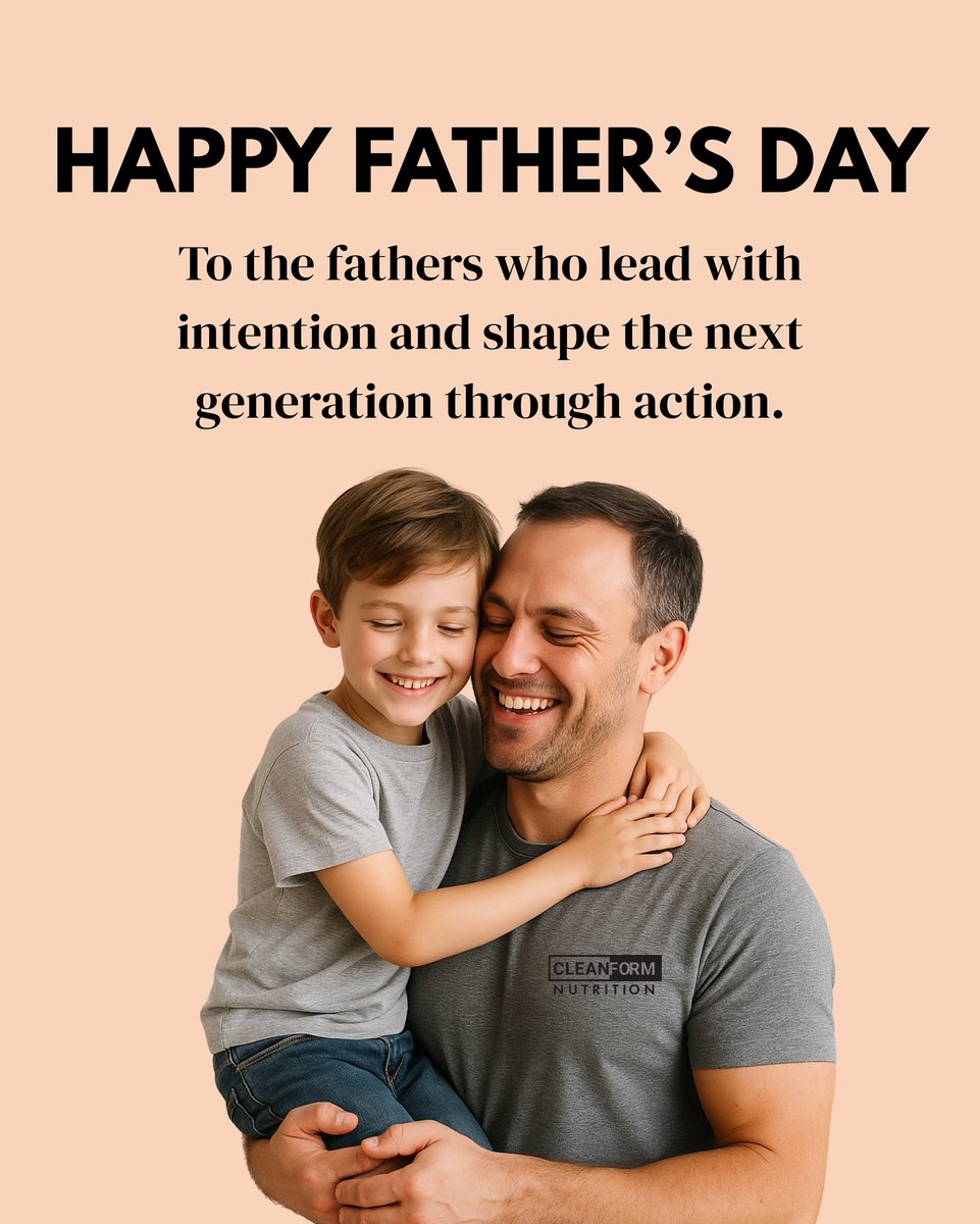 Fueling families starts with one person who shows up every day.

To the fathers living clean and leading strong, this one’s for you.

– From all of us at CleanForm Nutrition.