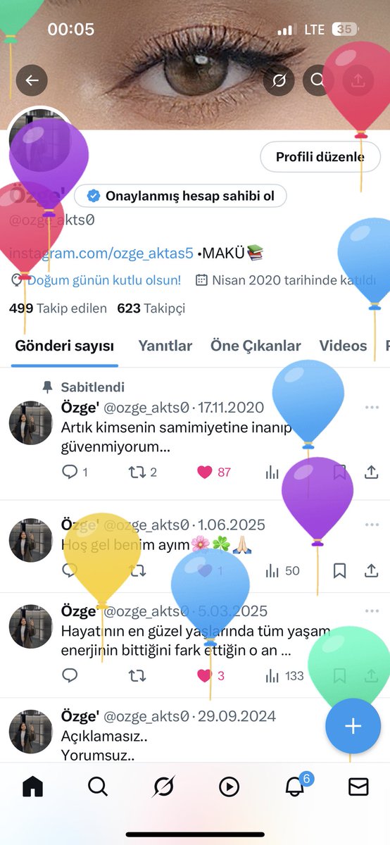 ozge_akts0's tweet photo. Bu yıl da balonları uçurdummm 
Hoşgel 24.. https://t.co/qwWzujSuZE
