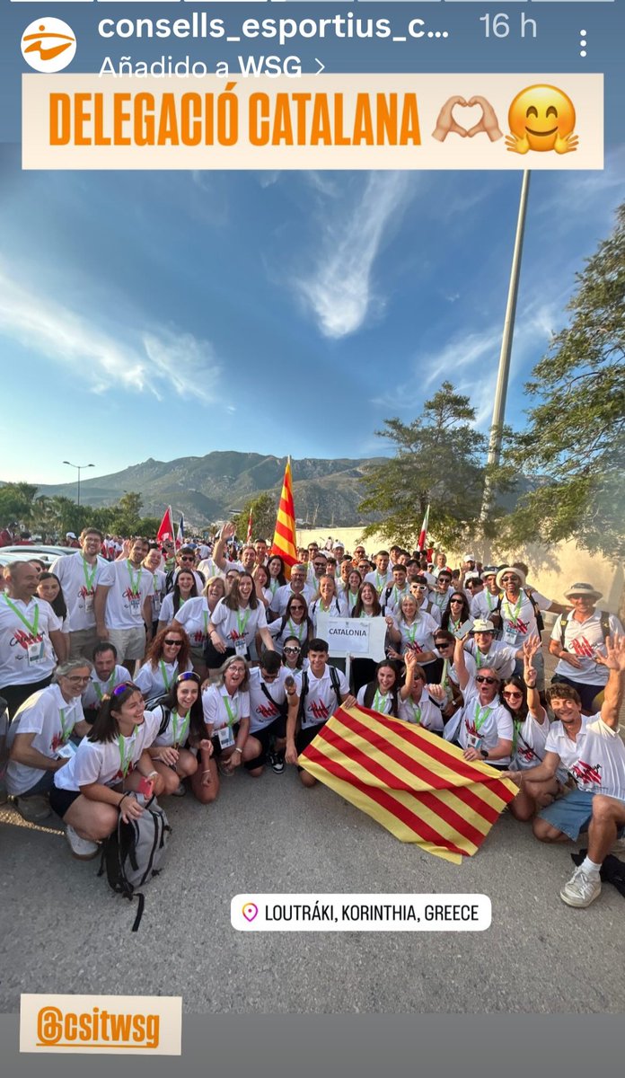 💛Jaume Domingo💛 (@jaumedomingo) on Twitter photo Catalunya queda 20 al Rànquing del Campionat del món d'esport popular WSG, dels 62 participants.
6 medalles d'or, 3 de plata i una de bronze amb una delegació de 80 esportistes.
<a href="/abelgama77/">Abel García Marín</a> <a href="/b5alvarez/">berni alvarez</a> <a href="/esportcat/">Esports</a> <a href="/UCECcat/">Consells Esportius de Catalunya</a> .
El més important és el bé que tots ens ho varem passar Catalunya queda 20 al Rànquing del Campionat del món d'esport popular WSG, dels 62 participants.
6 medalles d'or, 3 de plata i una de bronze amb una delegació de 80 esportistes.
<a href="/abelgama77/">Abel García Marín</a> <a href="/b5alvarez/">berni alvarez</a> <a href="/esportcat/">Esports</a> <a href="/UCECcat/">Consells Esportius de Catalunya</a> .
El més important és el bé que tots ens ho varem passar