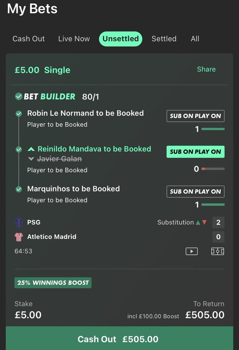 MANDAVA OMGGGGGGGGGG GUYSSSSSSSSSSSSSSSS WINNERRR youuuuuuuu beautyyy 😍😍😍

We just smashed this BET BUILDER and i did it just for fun with £5.00 and it just landed £505.00 im lost for words i swear omggg😮‍💨

LIKE THIS TWEET❤️we will pick three winners to win each £100.00