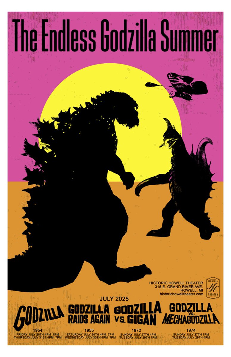 'The Endless Godzilla Summer' starts Friday July 25th! 
historichowelltheater.com
