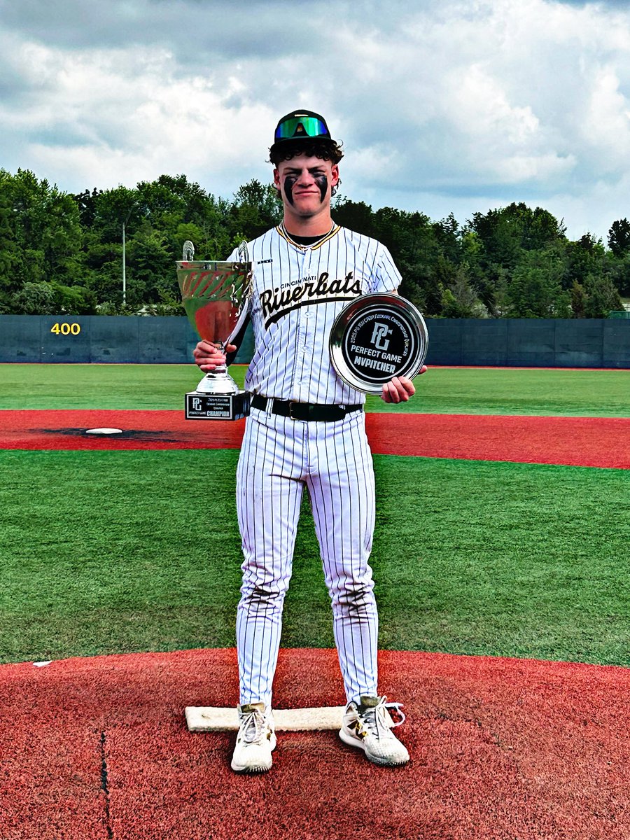 2025 15U CABA National Champions❗️

Appreciate <a href="/PG_OhioValley/">Perfect Game Ohio Valley</a> / <a href="/PerfectGameUSA/">Perfect Game USA</a> for naming me MVP Pitcher of the tournament.

Today’s Line:
I.P – 5.2 | Hits – 2 | Runs – 1 | K’s – 5

Tournament Line:
I.P – 10.0 | Hits – 4 | Runs – 1 | K’s – 10