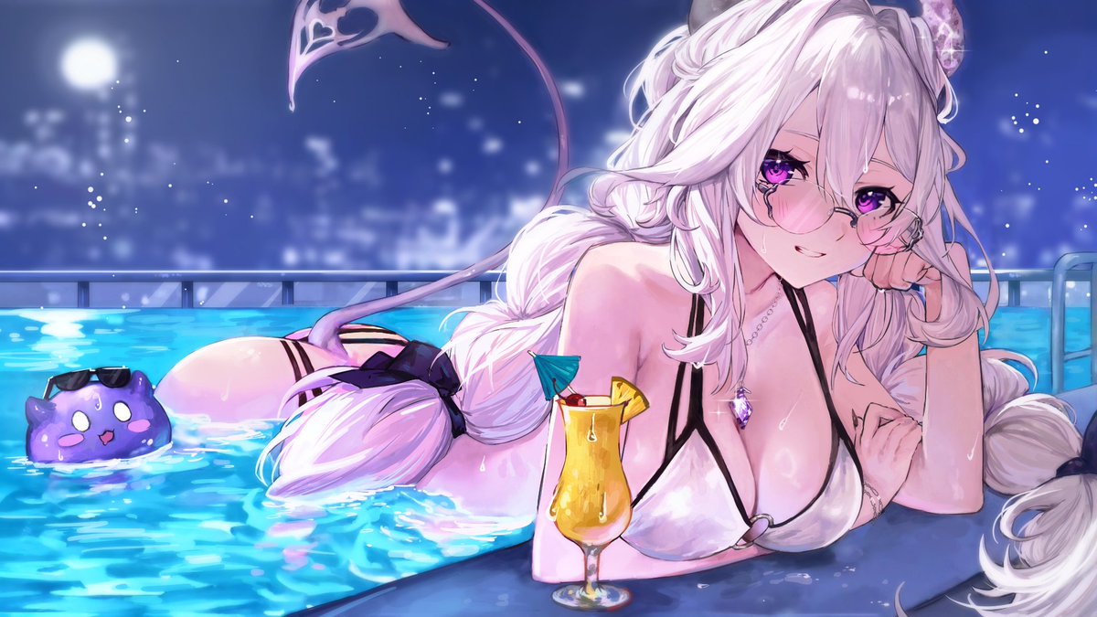 Commission for
<a href="/MiruneMochi/">Mirune Mochi 💜⛓</a> ! Thank you so much for your request and congratulations on your debut ~!🏖️📷 #MochiMiru