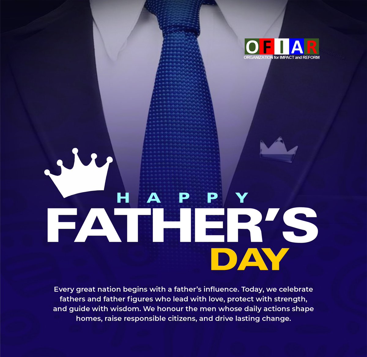 Every great nation starts with a father’s influence.
Today, we honour dads &amp; father figures who lead with love, protect with strength &amp; guide with wisdom.

Your impact shapes homes &amp; builds nations.

Happy Father’s Day! 💙