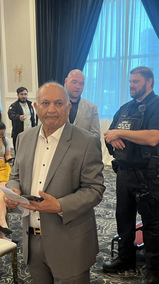 Surrey safety committee forum at Reflection Hall. 
#Extortion  #Satish Sharma