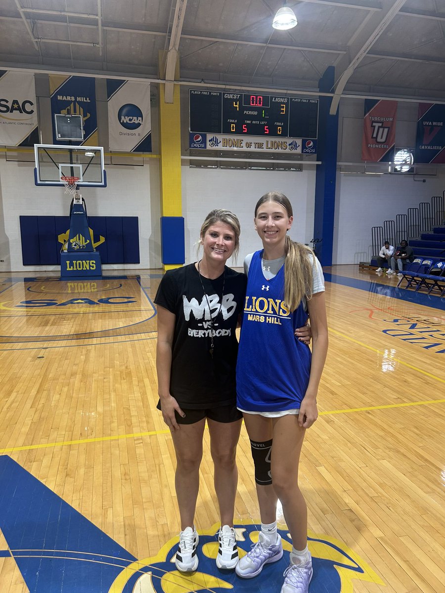 Thank you <a href="/Emry_T/">Emry Tsitouris</a> for a great camp at Mars Hill University. I really enjoyed the workout and getting to meet some of the players and staff. <a href="/mhu_wbb/">Mars Hill Women’s Basketball</a> <a href="/MRHS_WBBALL/">Marvin Ridge</a> <a href="/LAE2027/">Lady Attack Elite Basketball - 2027</a> <a href="/LADYATTACKELITE/">Lady Attack Elite Basketball</a> <a href="/JoshParcell/">Josh Parcell</a>