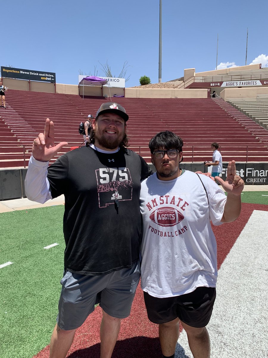 Had a good camp today with <a href="/NMStateFootball/">New Mexico State Football</a>, went 5-2 in my 1on1s.
<a href="/PrepRedzoneNM/">Prep Redzone New Mexico</a>