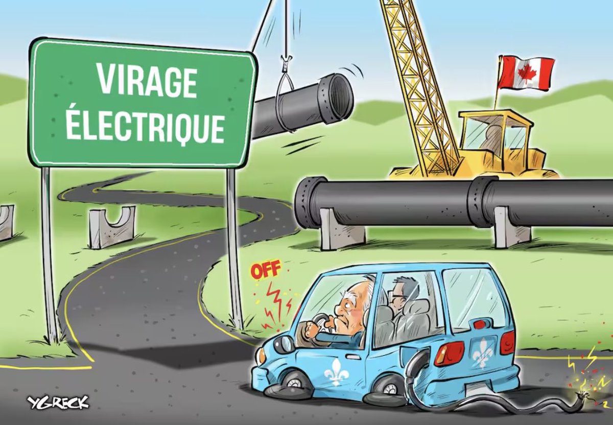 E_Duhaime's tweet photo. Le virage électrique de la CAQ est un flop sur toute la ligne.

Le gouvernement Legault recule tranquillement, difficilement.

Au cours des derniers jours, il a annoncé que les transporteurs scolaires pourront recommencer à acheter des autobus au diesel.

Il ouvre la porte à reporter son interdiction d’acheter des véhicules hybrides ou à essence en 2035.

Il admet enfin qu’il y a de l’acceptabilité sociale pour construire des oléoducs ou gazoducs.

On ne peut malheureusement pas se réjouir trop vite de ces nouvelles.

1-Les Québécois ont perdu 450 millions $ dans le fiasco de l’électrification du transport scolaire et le gouvernement vient de remettre 200 millions $.

2-Le gouvernement maintient toujours la date de 2035 pour interdire les voitures hybrides et à essence, pendant que cette date est abandonnée aux Etats-Unis.

3-Les automobilistes québécois demeurent les seuls au pays à payer une taxe carbone.

4-Il n’y a toujours pas de gazoducs ou oléoducs en construction et le gouvernement a tué le projet de GNL-Québec.

5-Le milliards $ perdus dans Northvolt, Lion Électrique, Taïga et les autres ne reviendront jamais et  les contribuables devront payer.

La leçon à tirer de cet échec: ne plus faire confiance à des partis politiques prêts à vous faire payer toujours plus pour bien paraître aux yeux des lobbys environnementaux.

Le PQ est encore pire que la CAQ a cet égard.

Seul le Parti conservateur du Québec promet d’exploiter nos hydrocarbures et de cesser de subventionner tout ce qui est vert.