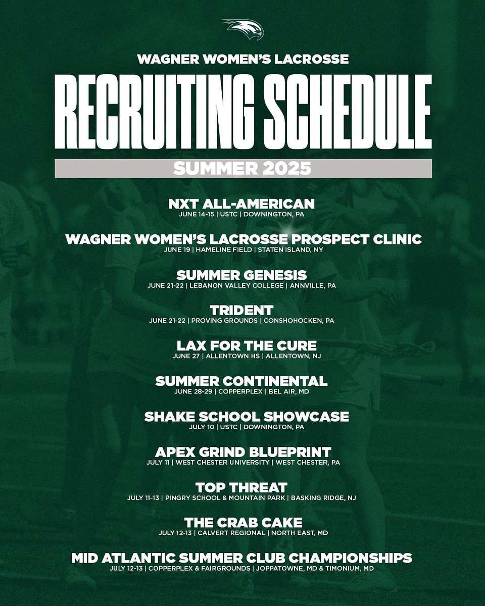 Our upcoming summer recruiting schedule! 📅☀️

#LetsFly