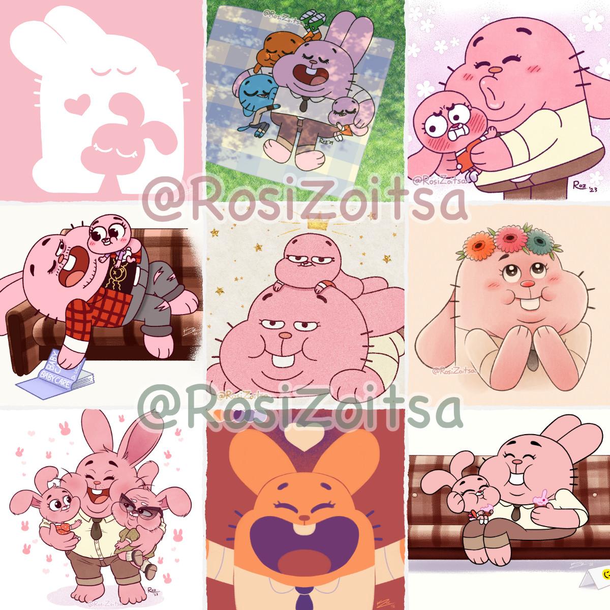 RosiZoitsa's tweet image. A compilation of my past #FathersDay art!
#TheAmazingWorldOfGumball #tawog #TheWonderfullyWeirdWorldofGumball #twwwog #tw3og