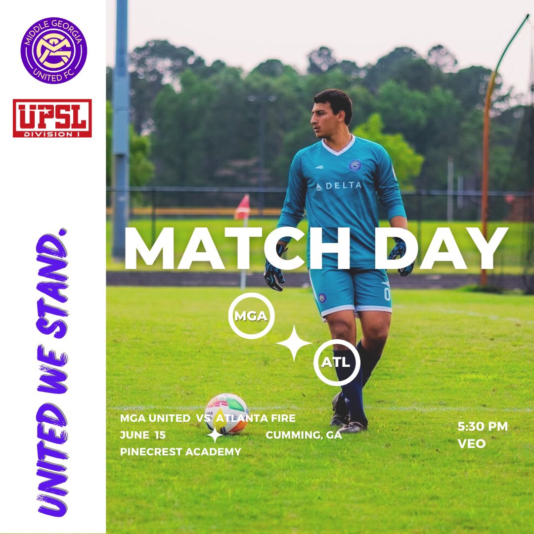 All in for the finale!

It’s North vs South as Middle Georgia United travels to Cumming, Ga to take on Atlanta Fire in the Division One Championship Final.

#unitedwestand