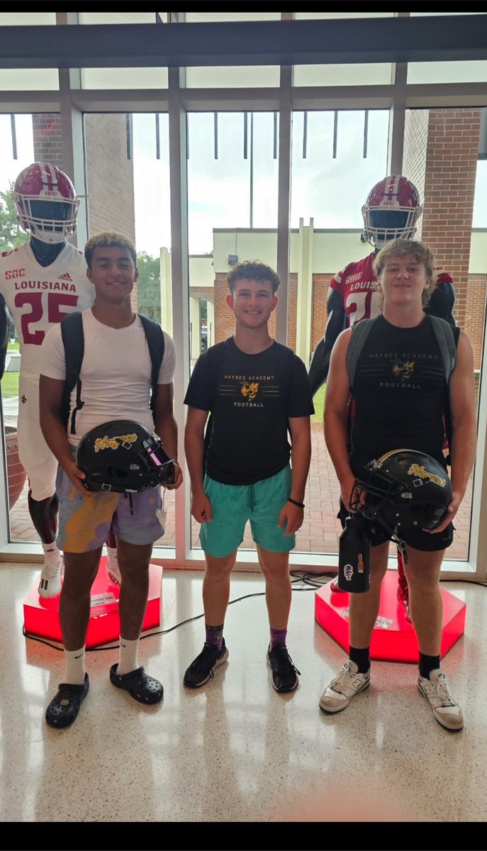 Haynes Academy Football Recruiting (@haynesfootball) on Twitter photo Shout out to some of our guys attending the <a href="/RaginCajunsFB/">Louisiana Ragin’ Cajuns® Football</a> camp this morning!
2027 WR <a href="/gabe_estevez19/">Gabriel Estevez</a>
2027 LB <a href="/csternberger34/">Carter Sternberger</a>
2027 OLB <a href="/Tim_cagle50/">Timothy Cagle</a>
Ball out gentleman! #SWARM Shout out to some of our guys attending the <a href="/RaginCajunsFB/">Louisiana Ragin’ Cajuns® Football</a> camp this morning!
2027 WR <a href="/gabe_estevez19/">Gabriel Estevez</a>
2027 LB <a href="/csternberger34/">Carter Sternberger</a>
2027 OLB <a href="/Tim_cagle50/">Timothy Cagle</a>
Ball out gentleman! #SWARM