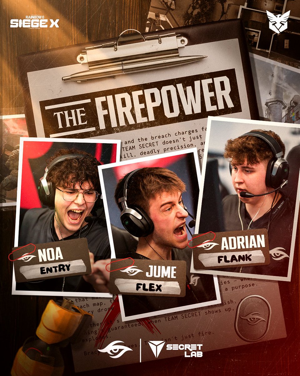 Last but not least for our R6 roster: the firepower. The shooters.

See you tomorrow for the EML <a href="/noaurz/">SECRET Noa</a>, <a href="/jumeR6S/">Jume</a> &amp; <a href="/JustAdrianR6/">Adrian T</a> 🤝