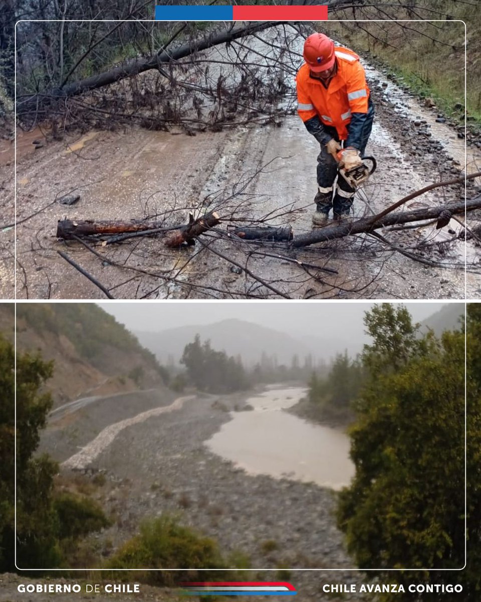 #MOPEnTereno:🇨🇱 Amplio despliegue de nuestras distintas Direcciones Regionales MOP en el  Maule por frente climático. Equipos de emergencia registran el agua caída y las precipitaciones de nieve en el Paso Internacional Pehuenche. efectúan labores de despeje🇨🇱🌳