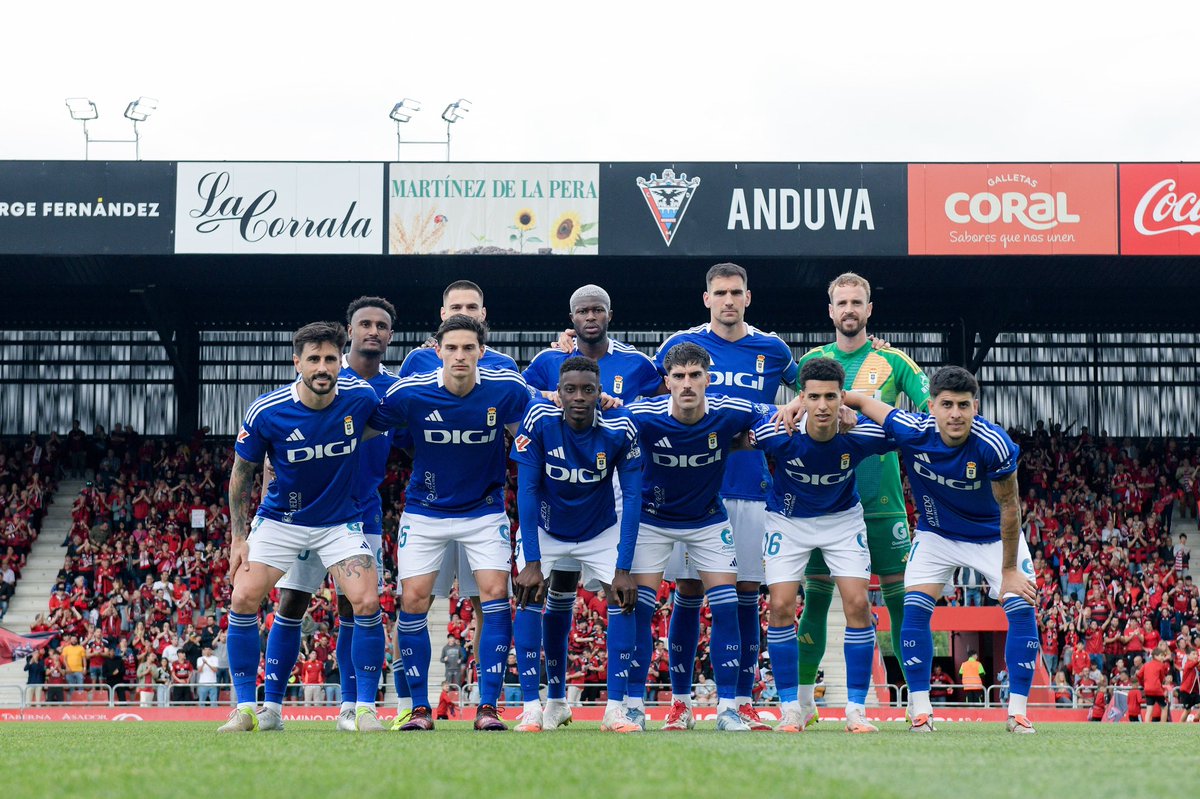 📸 Nuestro 1️⃣1️⃣ esta tarde en Anduva. ¡LUCHA, OVIEDO! 🙌🏻💙

#MirandésRealOviedo 1-0    
#VamosOviedo 🔵⚪
#DíadePartido