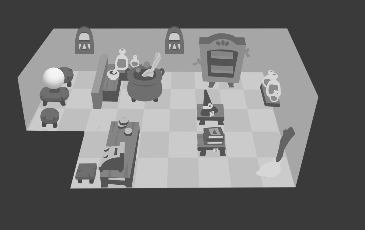 Wip of new project! Magic shop in topdown view 😇
#conceptart