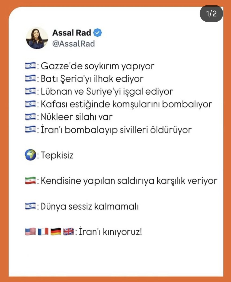 kasmtanss's tweet photo. Batının ikiyüzlülüğü...

"Bunu hiç unutma evlat! Batı hiçbir zaman uygar olmamıştır ve bugünkü refahı; devam edegelen sömürgeciliği, döktüğü kan, akıttığı gözyaşı ve çektirdiği acılar üzerine kuruludur."

Aliya İzzetbegoviç https://t.co/2gUJqy3yzc