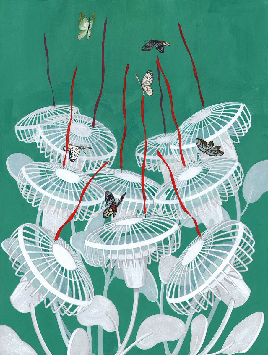 Dance of Pollen
Acrylic gouache on paper 
460mm x 610mm